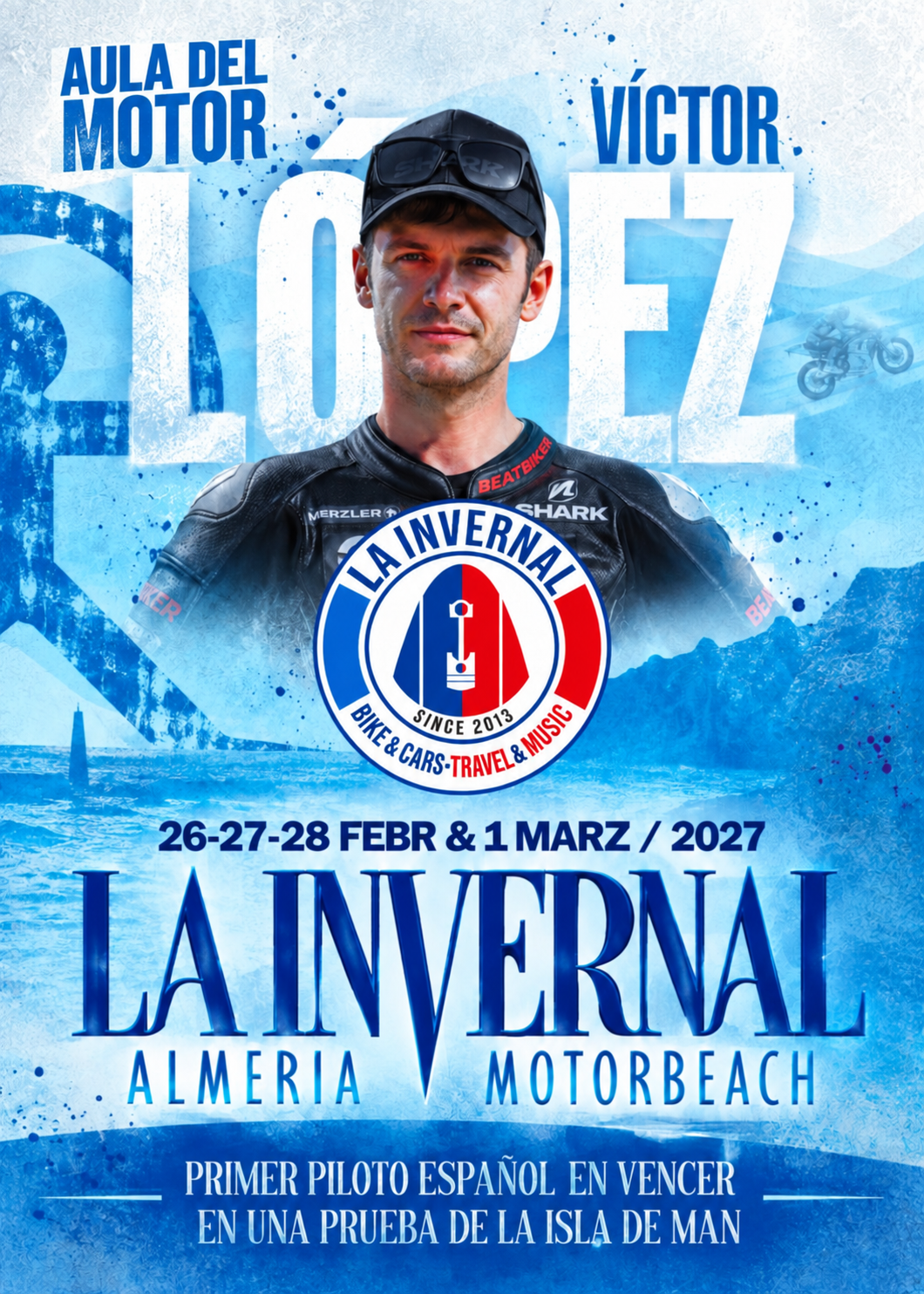 Víctor López, primer piloto español en ganar en la Isla de Man, padrino de La Invernal 2027